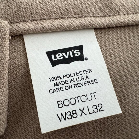 NEW Vintage Mens Levis Tan Sta-prest Bootcut Western Polyester Pants 36 X 32 - Picture 4 of 7
